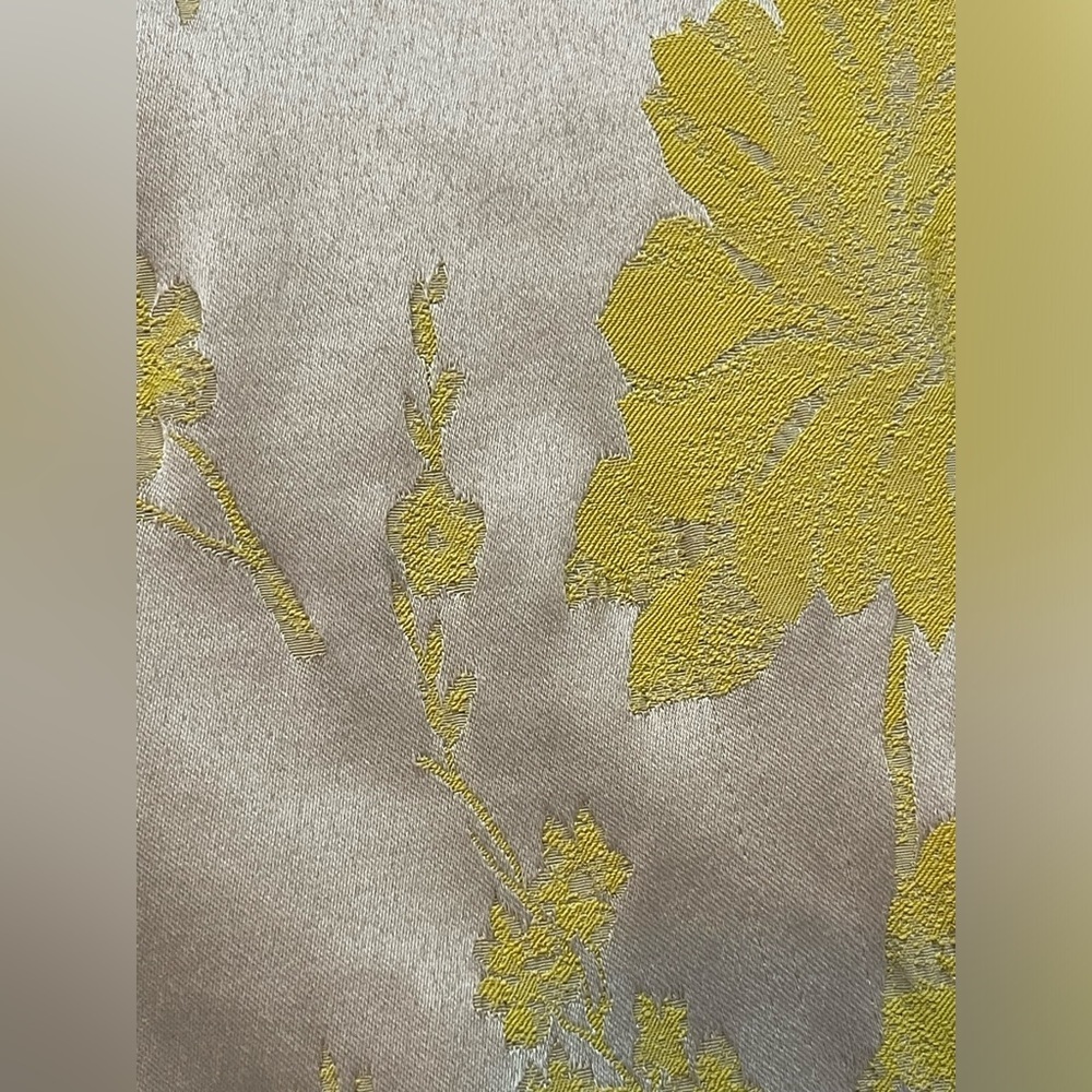 High-Waist Floral Print Ponte Pants - Beige & Yellow - Picture 4 of 8